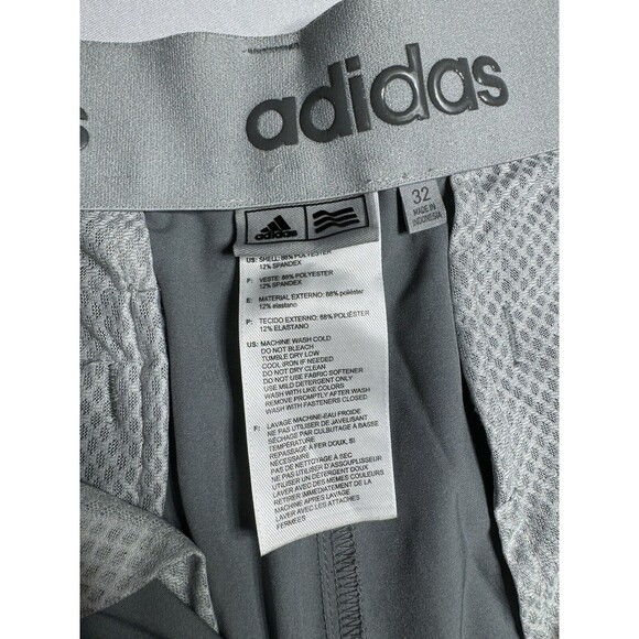 Adidas Shorts Mens 32 Gray Ultimate Dot Plaid Golf Geometric Print - Picture 4 of 14